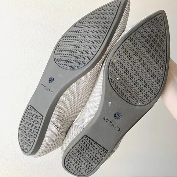 Rothy’s • The Point Flats in Diamond Twill Gray