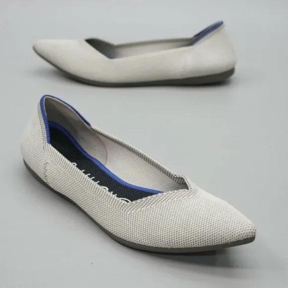 Rothy’s • The Point Flats in Diamond Twill Gray