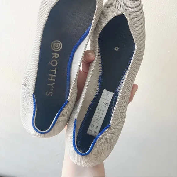 Rothy’s • The Point Flats in Diamond Twill Gray