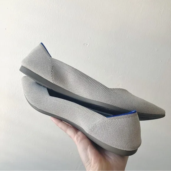 Rothy’s • The Point Flats in Diamond Twill Gray