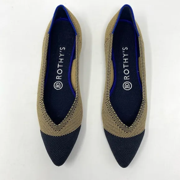 Rothy’s The Point Flats in Retired Dune Cap Toe