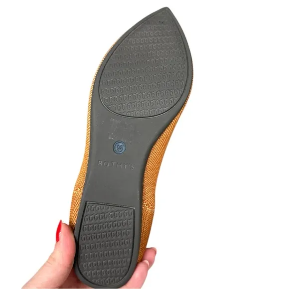 Rothy’s The Point Flats – Size W7, Warm Brown/Orange