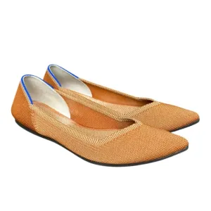 Rothy’s The Point Flats – Size W7, Warm Brown/Orange