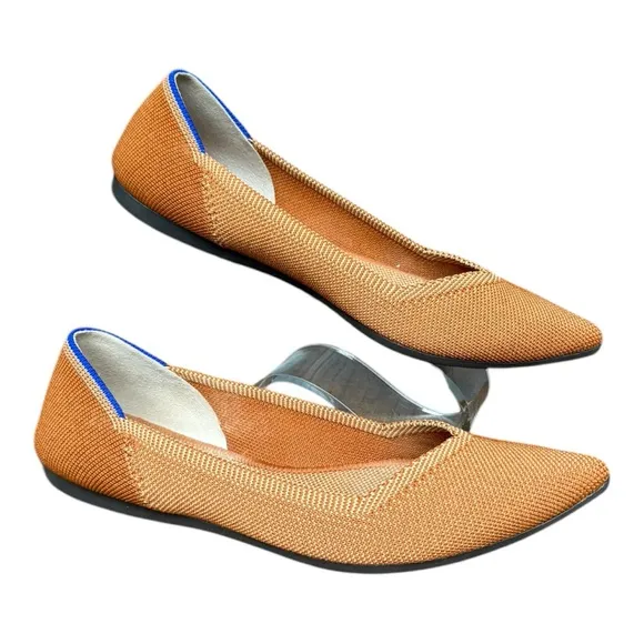Rothy’s The Point Flats – Size W7, Warm Brown/Orange