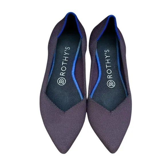 Rothy’s The Point Knit Ballet Flat | Maritime Purple | Size 7