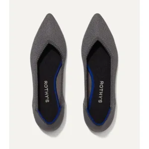 ROTHY'S The Point Knit Upper Slip-on Flats in Grey Size 8 NWOB