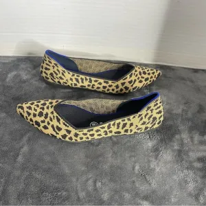 Rothys The Point Leopard Print Flats Womens Size 8.5 Retired Lightweight Comfort