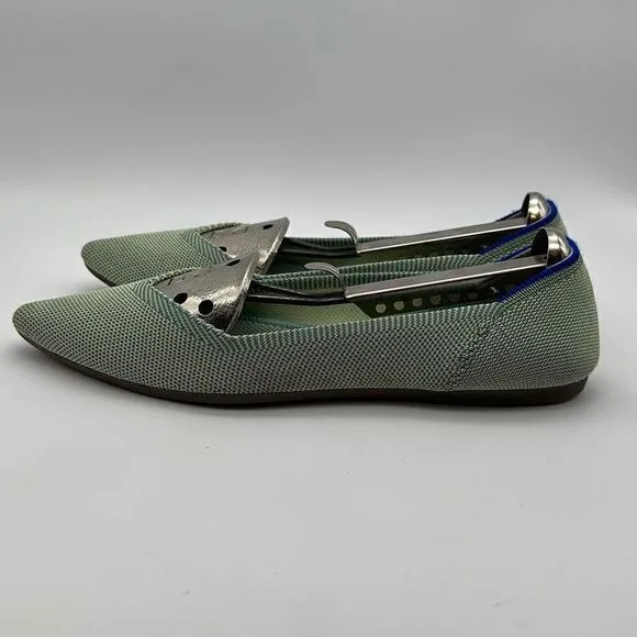 Rothy's The Point Limited Edition Mint Green Washable Comfort Flats Womens 7
