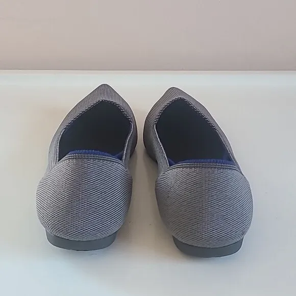 Rothys The Point Pebble Gray Flats Women's Size 10.5