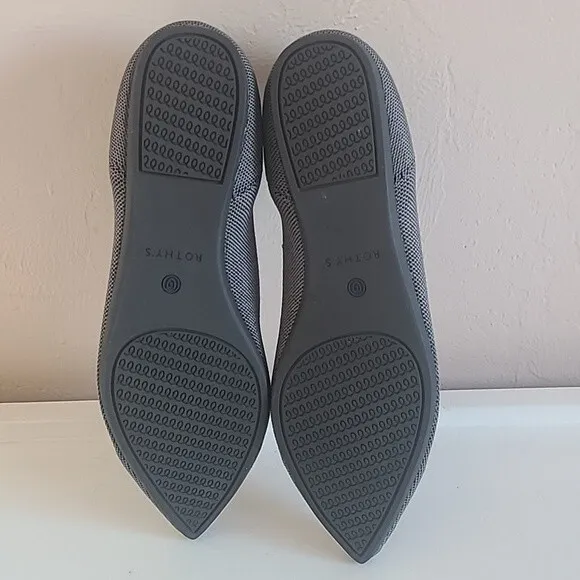 Rothys The Point Pebble Gray Flats Women's Size 10.5
