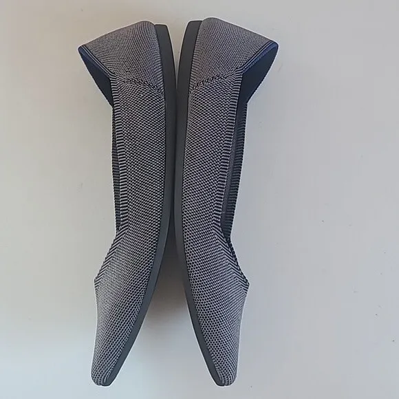 Rothys The Point Pebble Gray Flats Women's Size 10.5