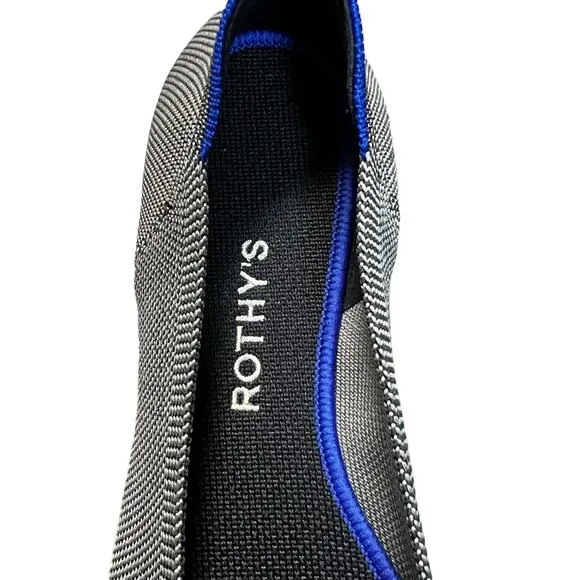 Rothy’s The Point Pointed Toe Flats Cloud Grey Bird Eye Size 9