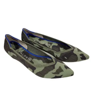 Rothy's The Point Womens Flats Shoes Size 12 Jungle Green Camo Slip On Comfort