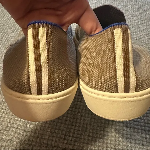 Rothy's The Slip On Sneaker Low Top Sneakers | Size 9 Tan&amp; Blue