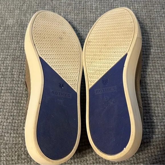 Rothy's The Slip On Sneaker Low Top Sneakers | Size 9 Tan&amp; Blue