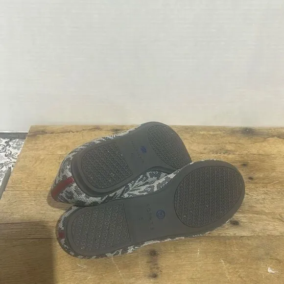Rothy's‎ the flats grey and blue spotted leopard slip on shoes comfort retired