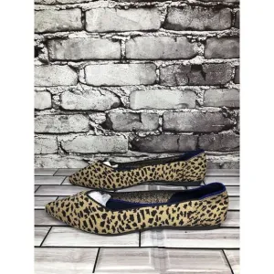 Rothy’s The Point Leopard Cheetah Print Fabric Pointed Ballet Flats Women Sz 9.5