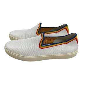 Rothy’s White Rainbow Sneakers Size 10.5 Slip On