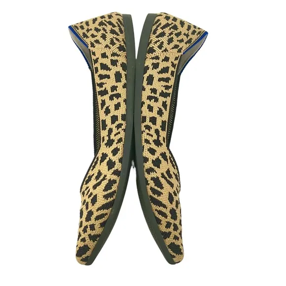 Rothy's women's Retired &quot;The Point&quot; Animal Print Flats size 8