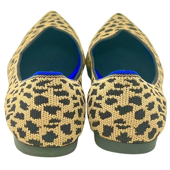 Rothy's women's Retired &quot;The Point&quot; Animal Print Flats size 8
