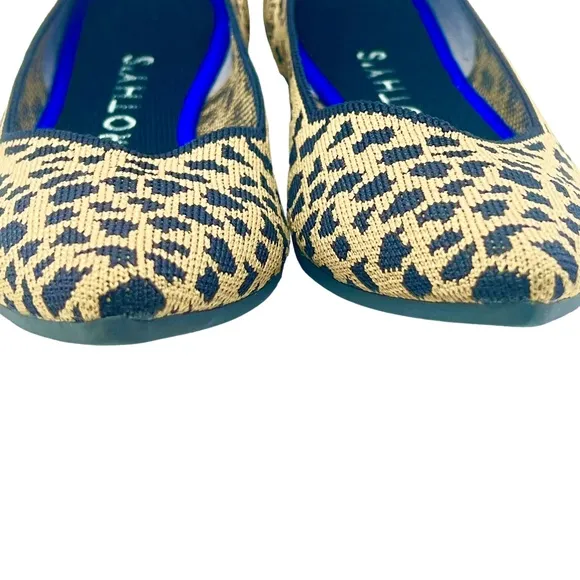 Rothy's women's Retired &quot;The Point&quot; Animal Print Flats size 8