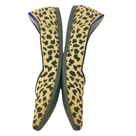 Rothy's women's Retired &quot;The Point&quot; Animal Print Flats size 8