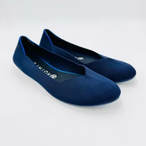 Rothy’s Womens Size US 9.5 Navy Blue Round Toe Comfort Slip On Ballet Flats