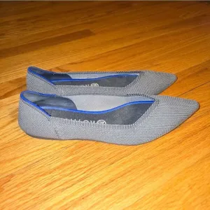 Rothys gray pointed toe slip-on flats women size 11