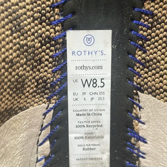 Rothy's Pointed Toe Ballet Flats US 8.5 Cheeta print Animal print blue t…