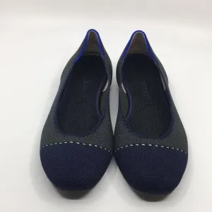 Rothy's The Square Highland Green Blue Flats Shoes Sz 7.5