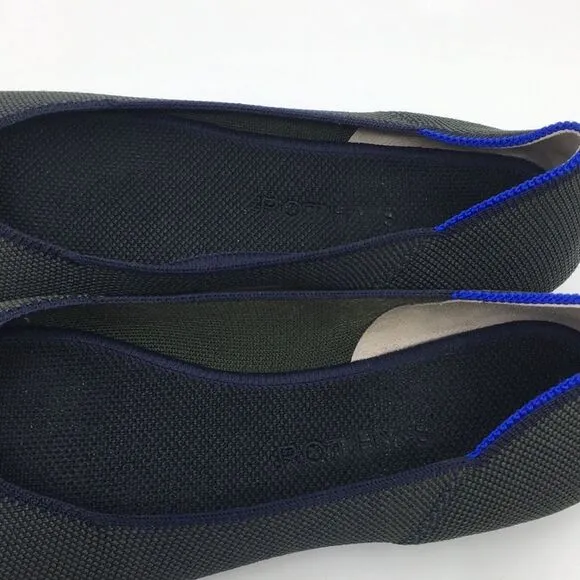 Rothy's The Square Highland Green Blue Flats Shoes Sz 7.5
