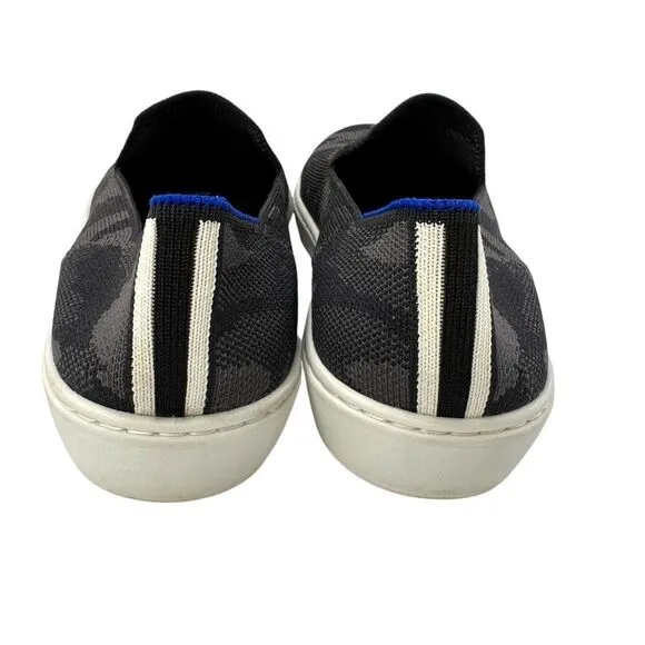 Rothy's Women's Slip-On Sneakers Grey Black Camo Size 7