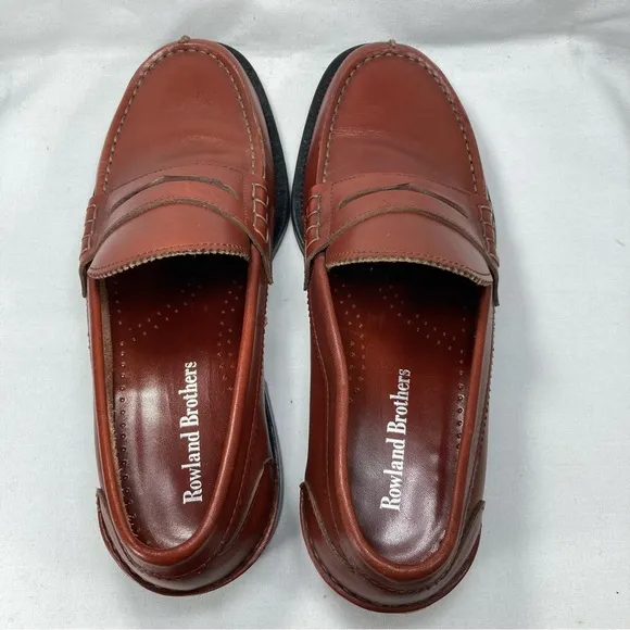 Rowland Brothers Leather Loafers Italy Made Men's Sz 10