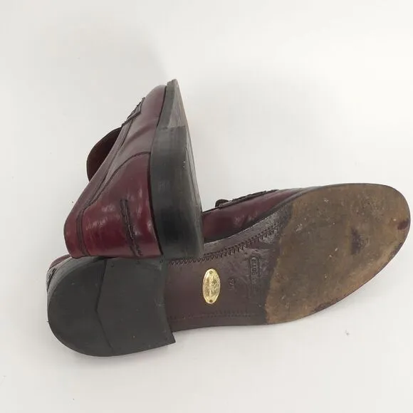 Russell and Bromley Tassel Loafers Brown Leather Made‎ in Italy Men's 42.5 9