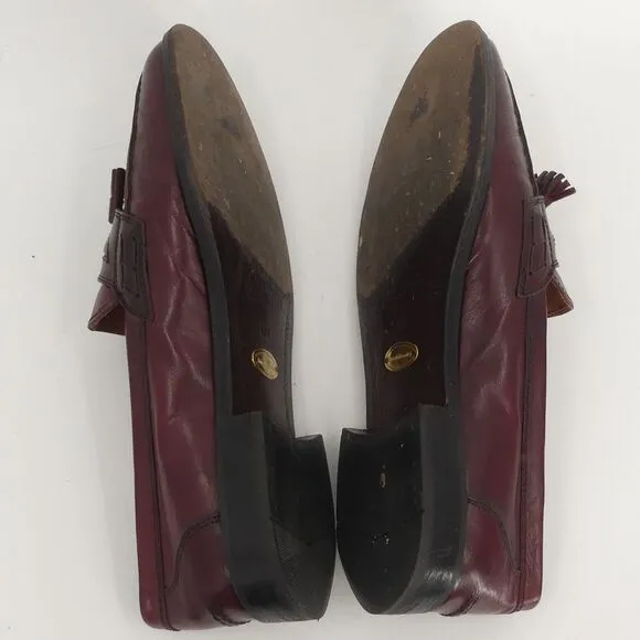 Russell and Bromley Tassel Loafers Brown Leather Made‎ in Italy Men's 42.5 9
