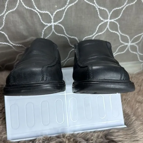 (S5) Aldo vintage men's black leather loafers, size 10.5