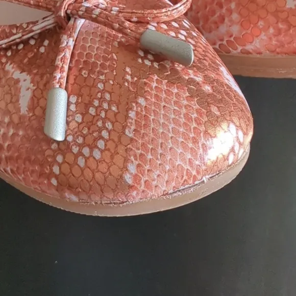 Sabrinas Leather Ballerina Flat - Metallic Coral Snake Print