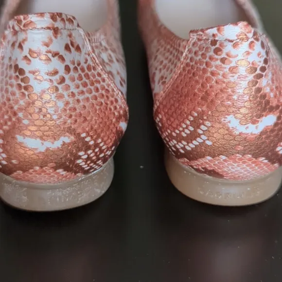 Sabrinas Leather Ballerina Flat - Metallic Coral Snake Print