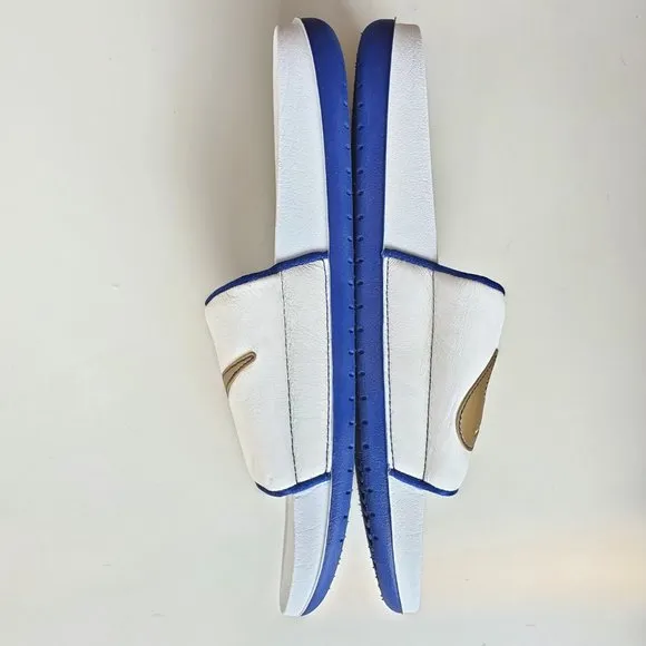 Sail metallic gold off court slip-on slides