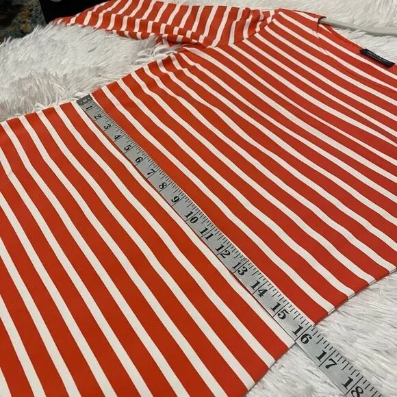 Saint James Tuckernuck Propriano Stripe Dress in Orange White Size 8