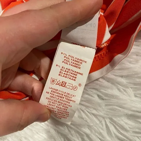 Saint James Tuckernuck Propriano Stripe Dress in Orange White Size 8