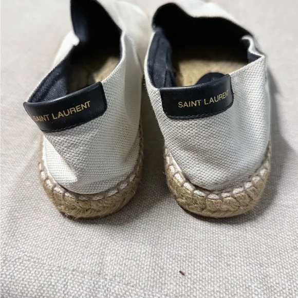 Saint Laurent Cream Espadrilles