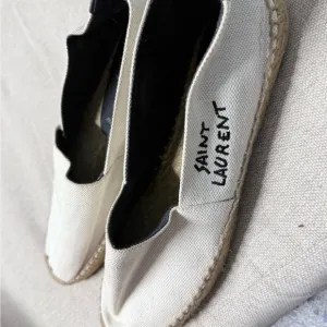 Saint Laurent Cream Espadrilles