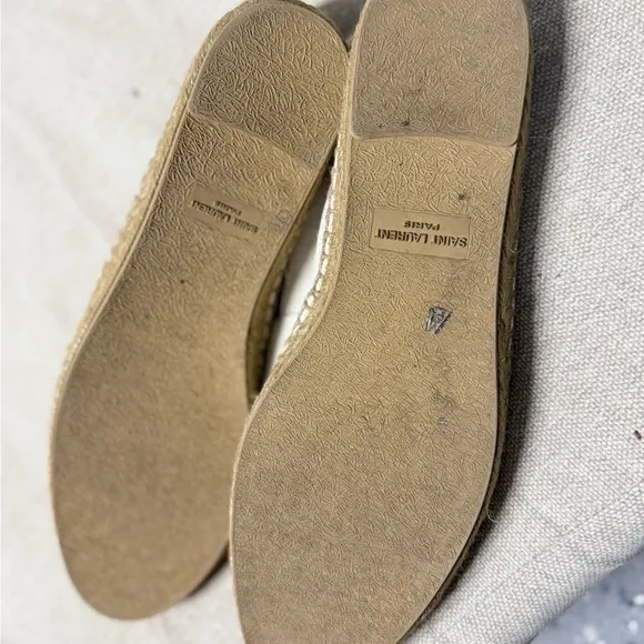 Saint Laurent Cream Espadrilles
