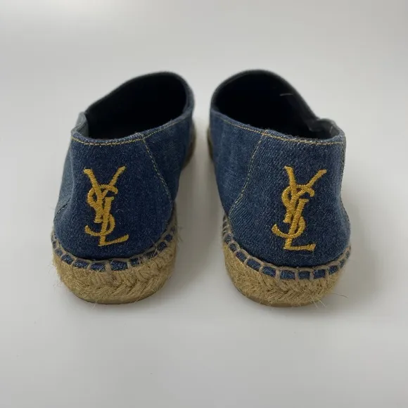Saint Laurent Denim Espadrilles Womens EU 38.5/US 8.5 $525. Lightly Used.