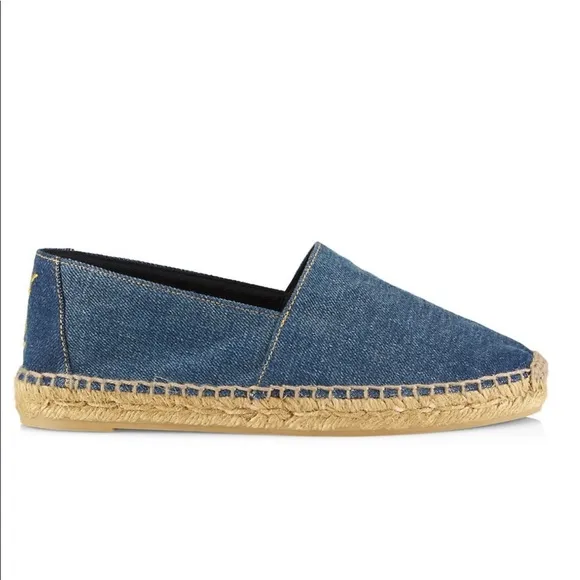 Saint Laurent Denim Espadrilles Womens EU 38.5/US 8.5 $525. Lightly Used.