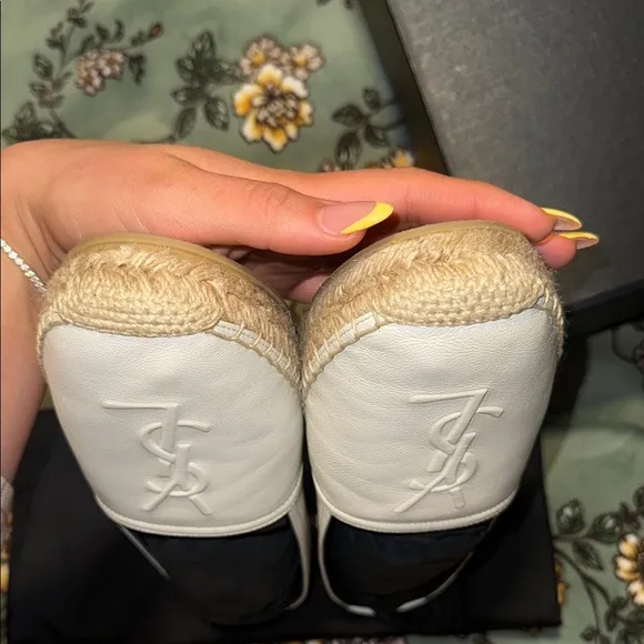 Saint Laurent White Espadrilles