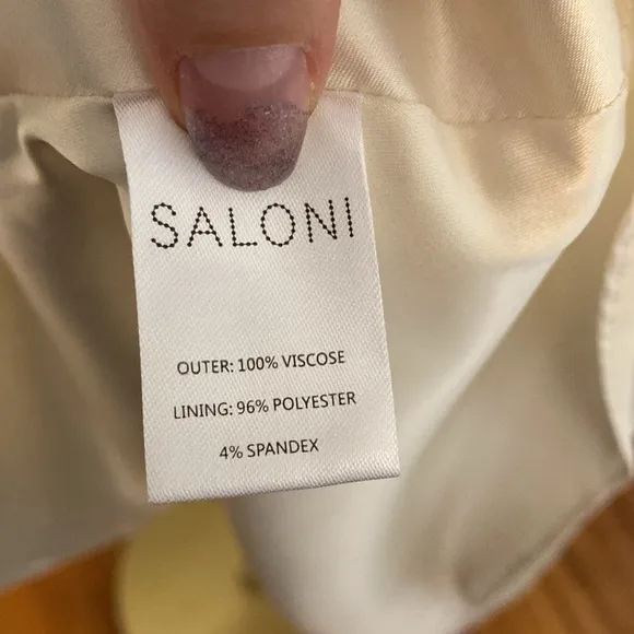 Saloni Margot Dress in Cream Size 4