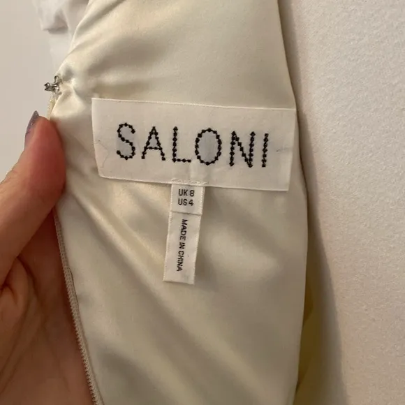 Saloni Margot Dress in Cream Size 4