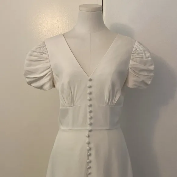 Saloni Margot Dress in Cream Size 4